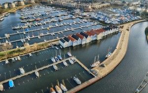 Empty Huizen marina from my drone