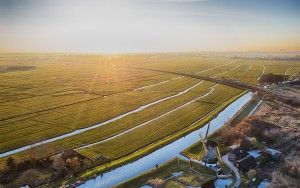 Windmill during sunset from my drone