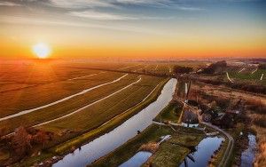 Windmill Meermolen de Onrust from my drone during sunset