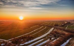 Sunset near Weesp from my drone