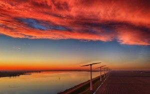 Sky on fire after sunset