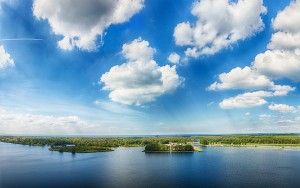 Lake Noorderplassen drone panorama