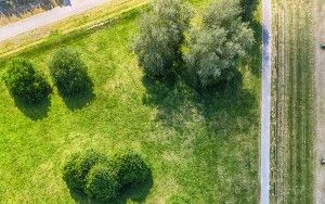 Top-down drone picture of Noorderplassen beach