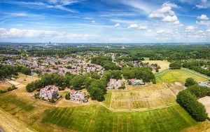 Drone panorama of Almere-Haven