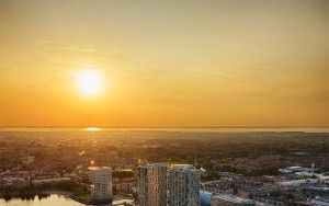 Almere city centre by drone