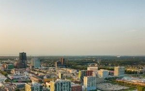 Almere city centre by drone