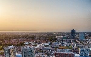 Almere city centre by drone