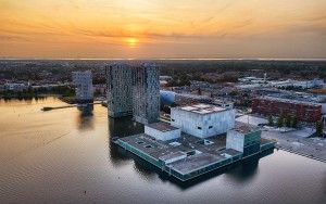 Almere city centre by drone