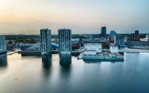 Almere city centre by drone