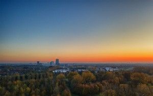 Almere city centre by drone