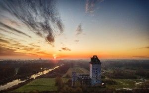 Almere Castle from my drone during sunset