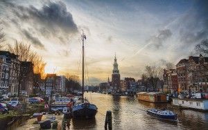 Oudeschans canal in Amsterdam