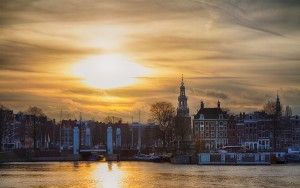 Sunset in Amsterdam