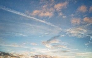 Drone sunset over lake Leeghwaterplas