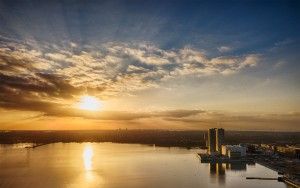 Lake Weerwater from my drone during sunset