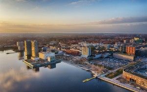 Almere-Stad city centre from my drone during sunset