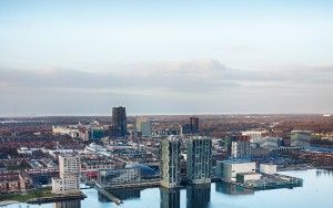 Almere-Stad city centre from my drone during sunset