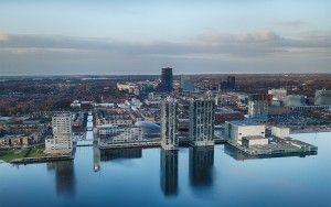 Almere-Stad city centre from my drone during sunset