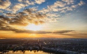 Lake Weerwater from my drone during sunset