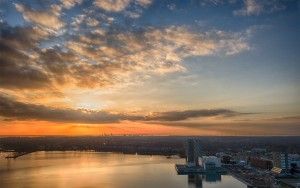 Lake Weerwater from my drone during sunset