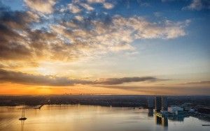 Lake Weerwater from my drone during sunset