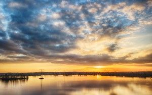 Lake Weerwater from my drone during sunset