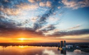 Lake Weerwater from my drone during sunset