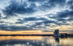 Lake Weerwater from my drone during sunset