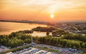 Almere-Haven marina from my drone during sunset