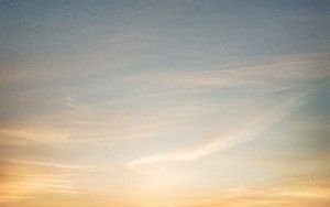 Drone sunset over lake Gooimeer