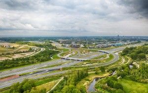 Highway junction next to Kromslootpark