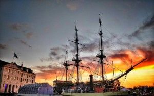 Sunset at Scheepvaartmuseum, Amsterdam