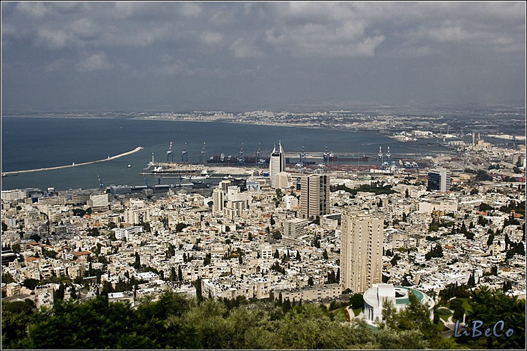 Looking down on Haifa