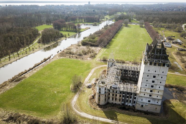 Kasteel Almere by drone