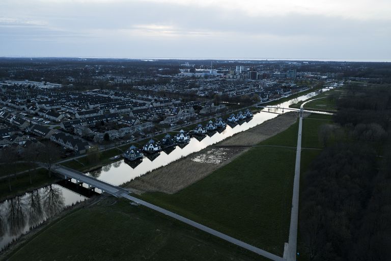 Calm sunset over Almere Buiten