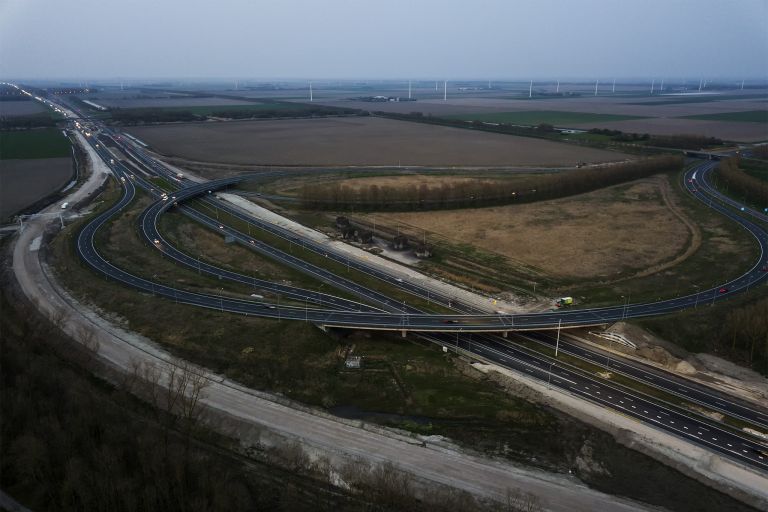 Highway junction from the air