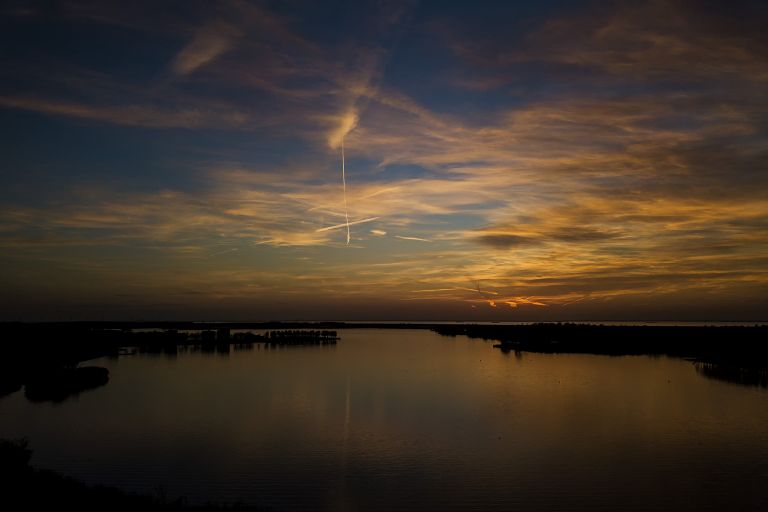 Sunset by drone