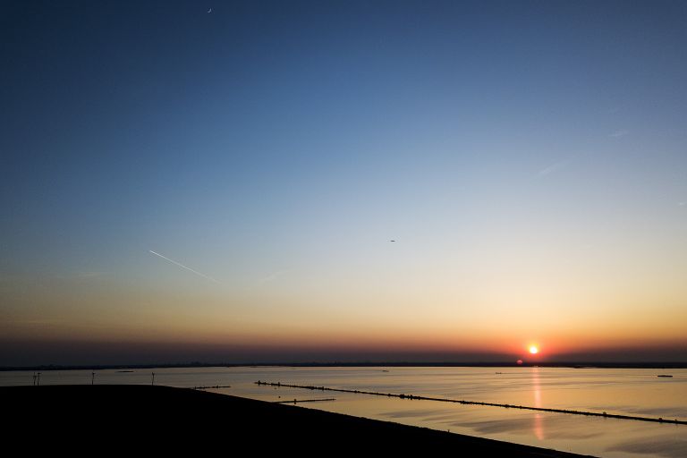 Warm sunset near Noorderplassen