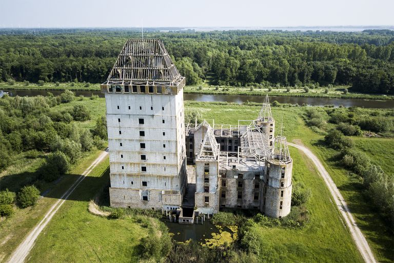 Kasteel Almere by drone