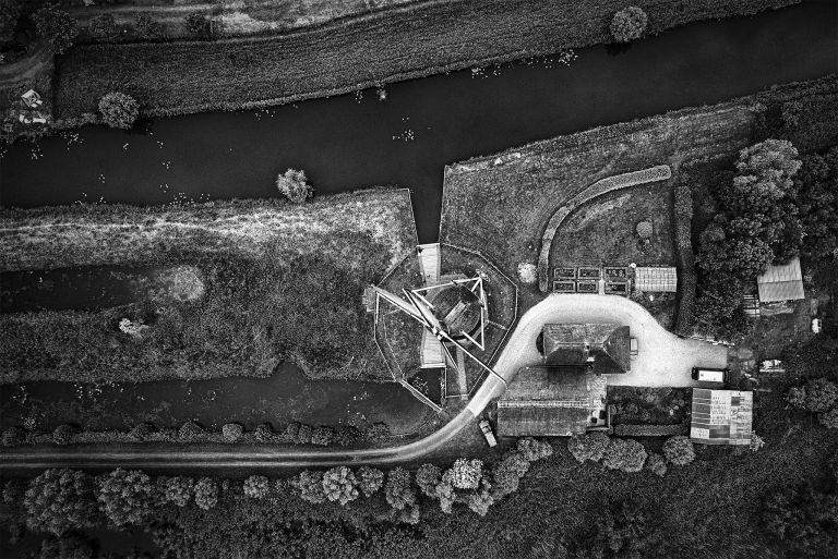 Windmill from above, near Weesp