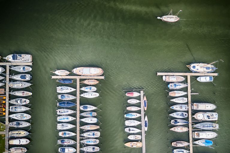 Muiden Marina by drone