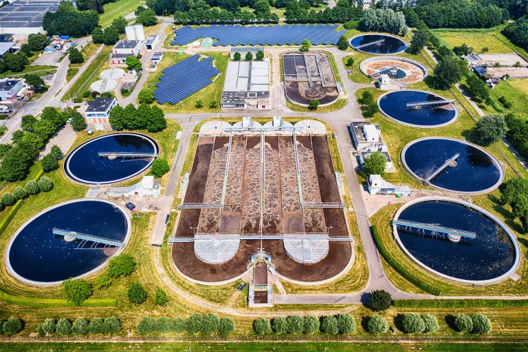 Water basins from above