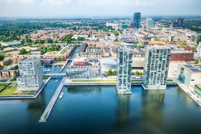 Almere city centre by drone