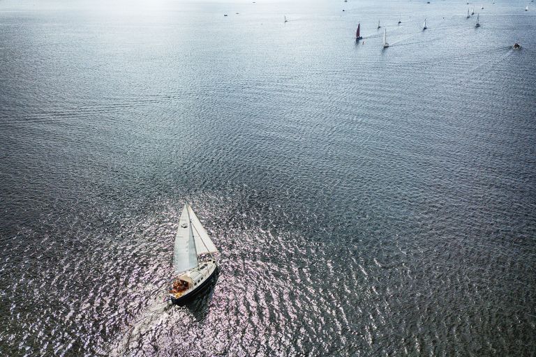 Sailing boats on Gooimeer