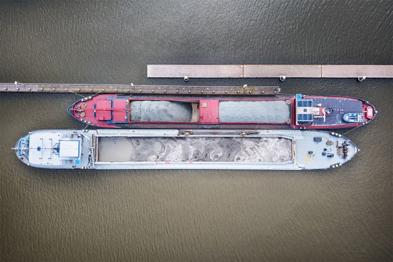 Boats with sand from my drone