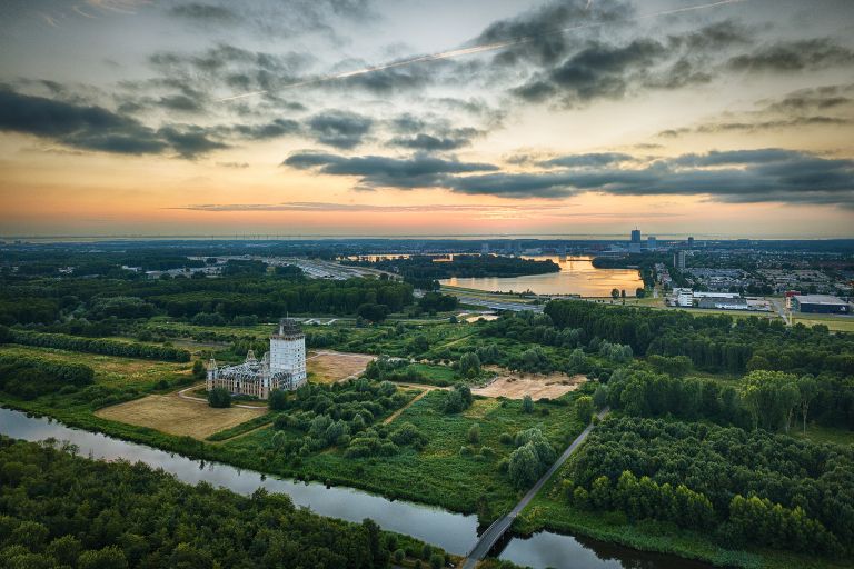 Almere from my drone during sunset