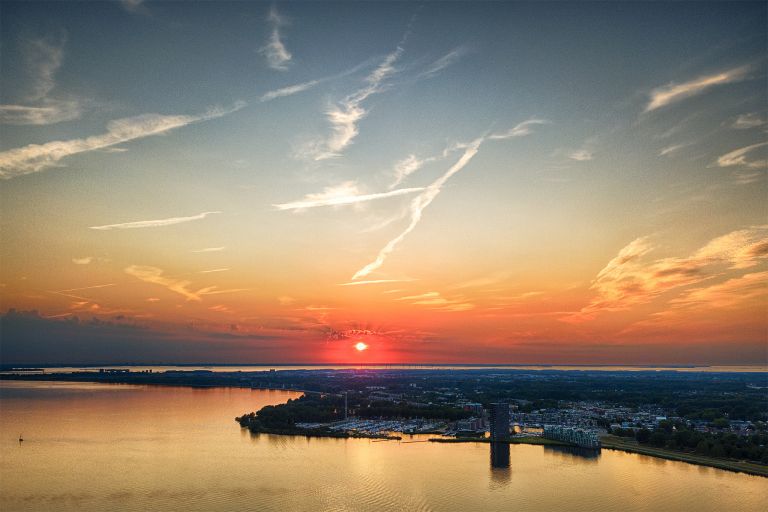 Sunset over Almere-Haven