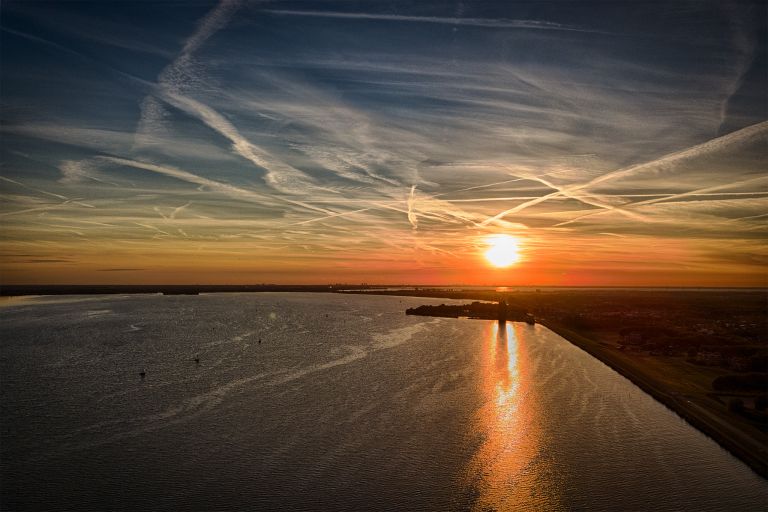 Lake Gooimeer from my drone during sunset