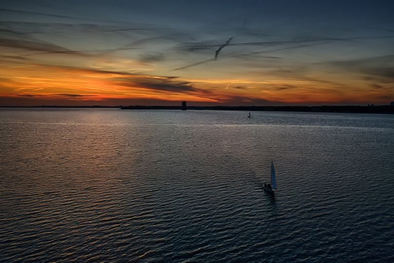 To the marina during sunset