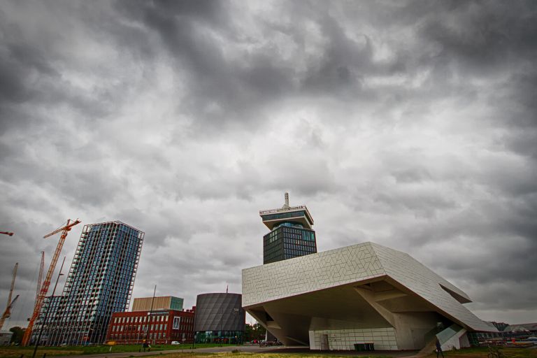 North bank of IJ river in Amsterdam